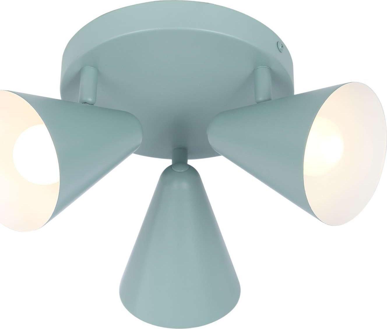 Lampa sufitowa Candellux Plafon LAMPA sufitowa AMOR 98-63328 Candellux retro OPRAWA metalowe reflektorki regulowane szare