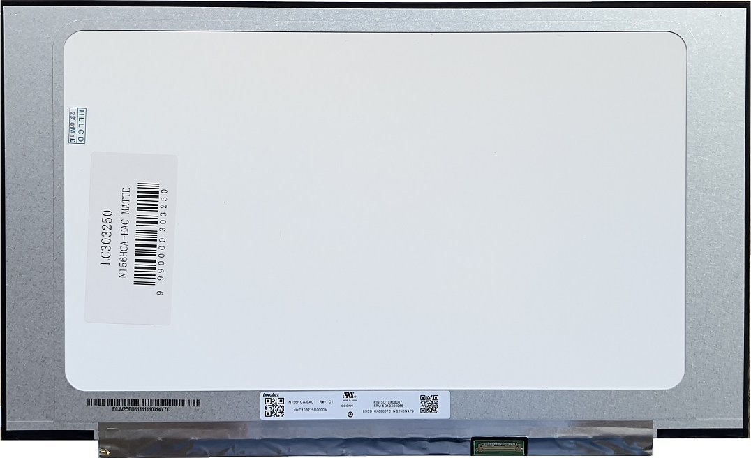 Pamięć do laptopa BOE Matrica 15.6" 1920x1080, FHD, LED, SLIM, IPS, matinė, 30pin (dešinėje), A+ (PCB 26cm)