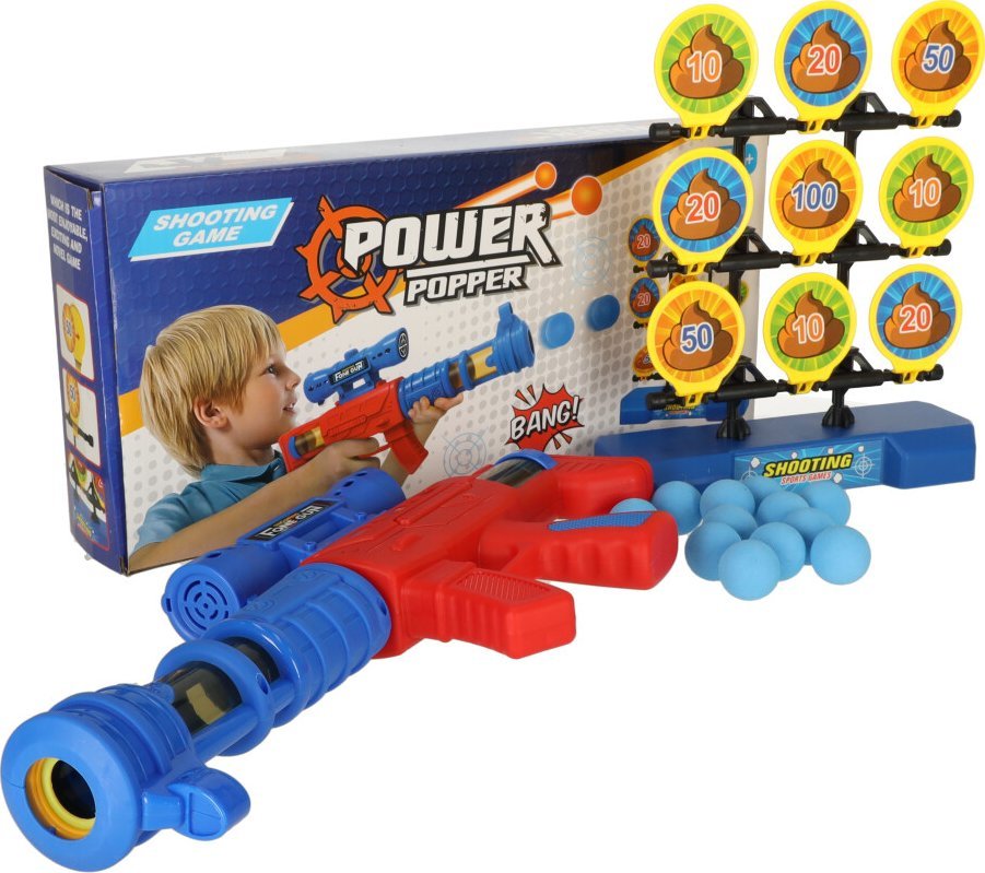 KIK Strzelanie do celu ruchoma tarcza gra zręcznościowa pistolet piłki