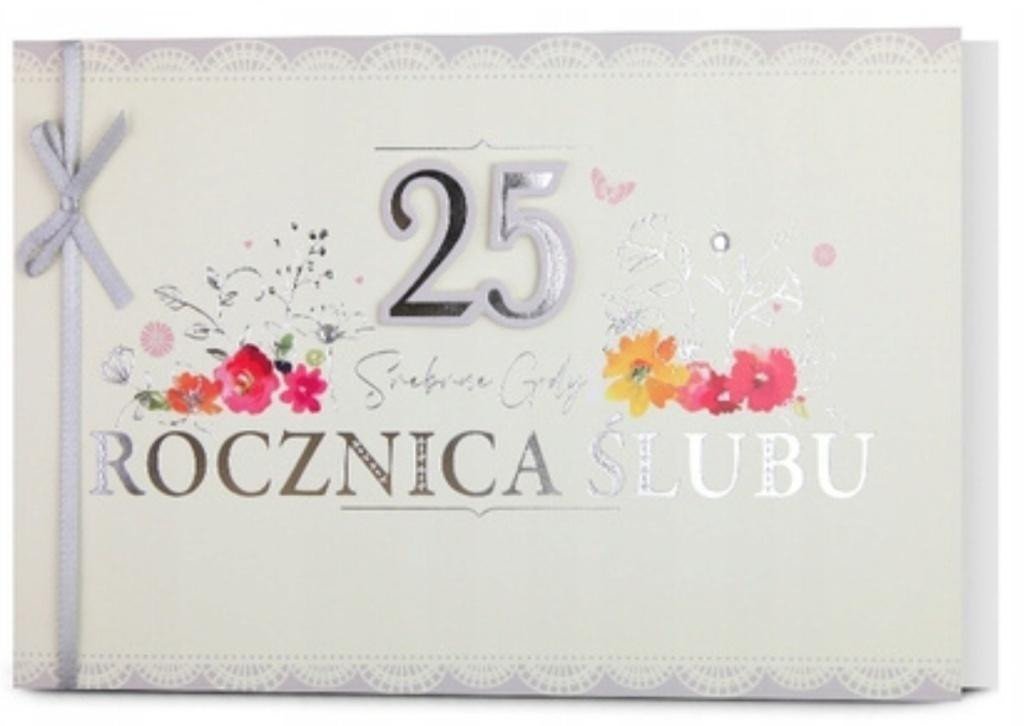 Karnet B6 Rocznica ślubu 25