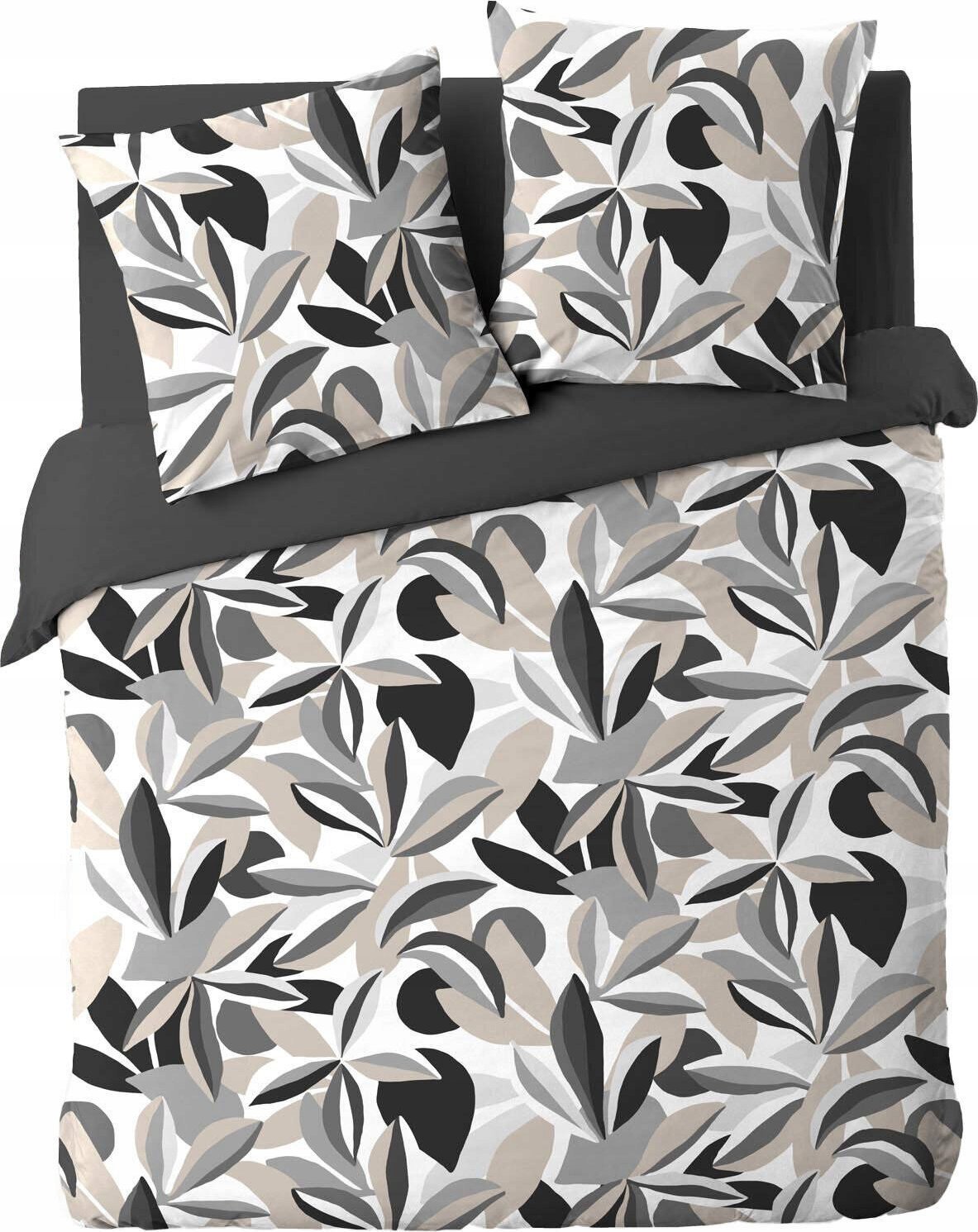 Douceur d`Interieur Komplet pościeli z szarym wzorem, LAVINIA, 240 x 220 cm