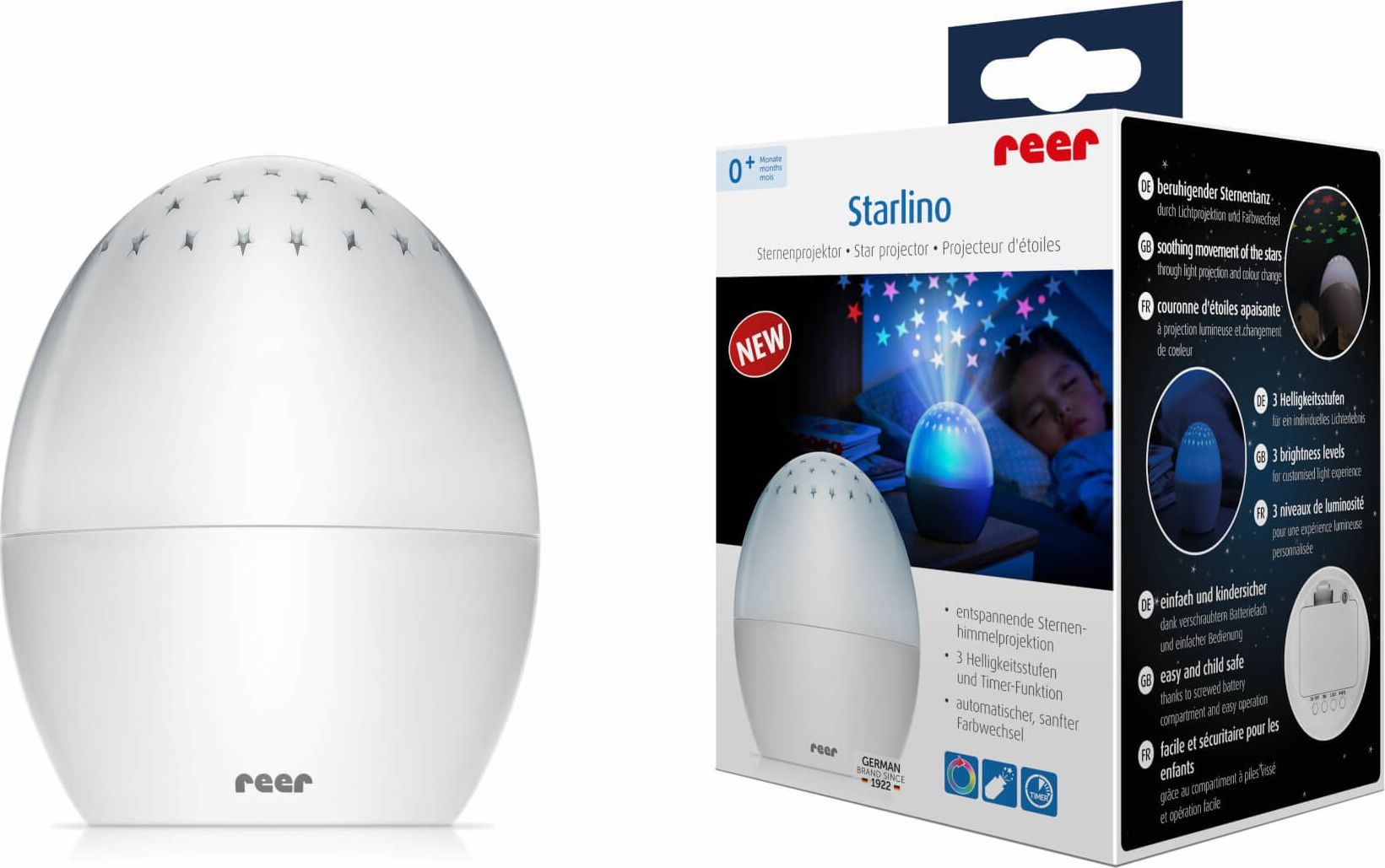 Reer Lampka nocna projektor gwiazdy LED Starlino REER uniwersalny