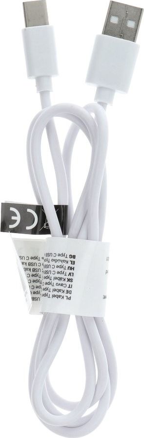 Kabel USB Partner Tele.com USB-A - USB-C 1 m Biały