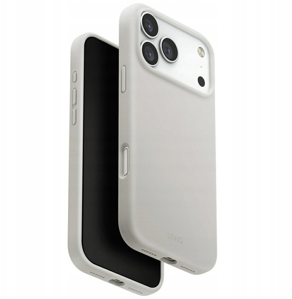 UNIQ Lino Case for iPhone 17 Pro Max Magclick Charging Light Gray