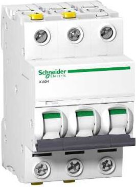 Schneider Electric Wyłącznik nadprądowy 3P C 25A 10kA AC iC60H-C25-3 (A9F07325)