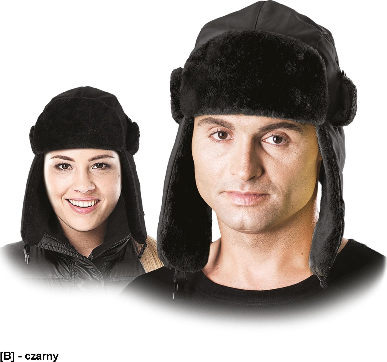 R.E.I.S. CZOEXTREMEB - czapka ocirplana uszanka na szczególnie mroźne zimy 60-62