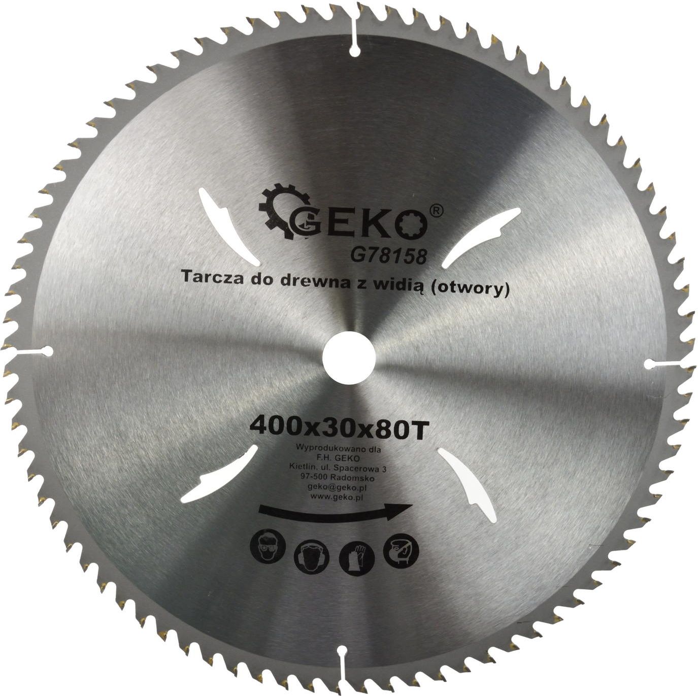 Geko tarcza do drewna 400x30x80T otwory (G78158)