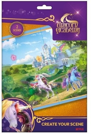 UNICORN ACADEMY Reusable Sticker set - Create your scene - 2 scenes included