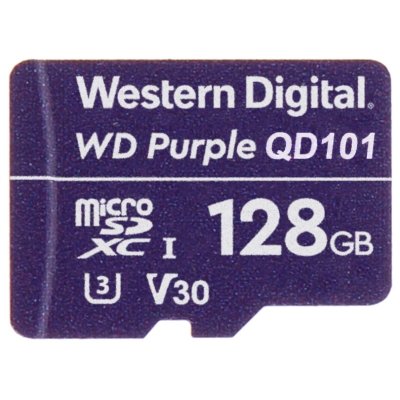 Karta WD Purple MicroSDXC 128 GB Class 10 UHS-I/U3 V30 (WDD128G1P0A)