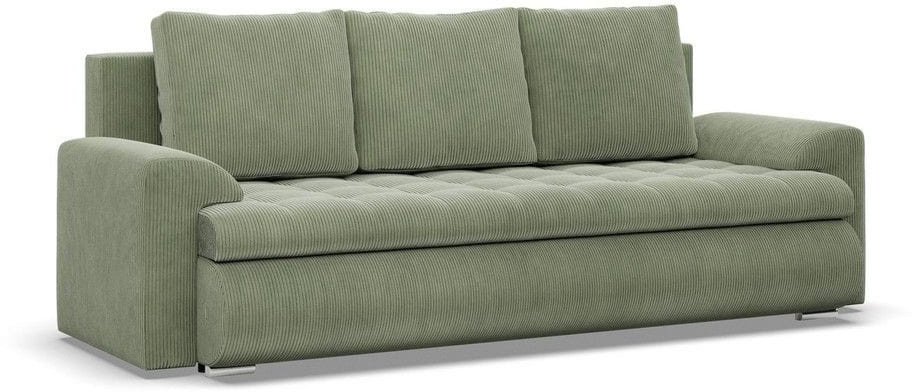 Kanapa rozkładana, Bosco, sztruks, 222x96x92 cm, oliwkowy | TYLETEGOTU