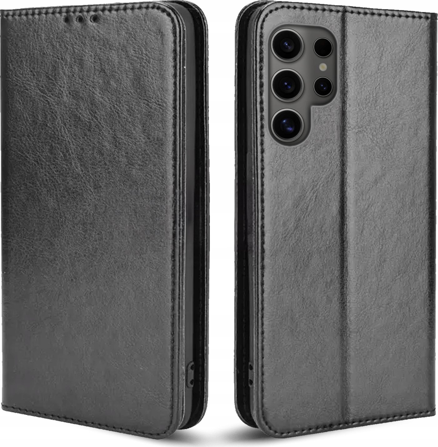 Hello Case Etui Book Magnetic Skórzane Samsung Galaxy S24 ULTRA (Czarne)