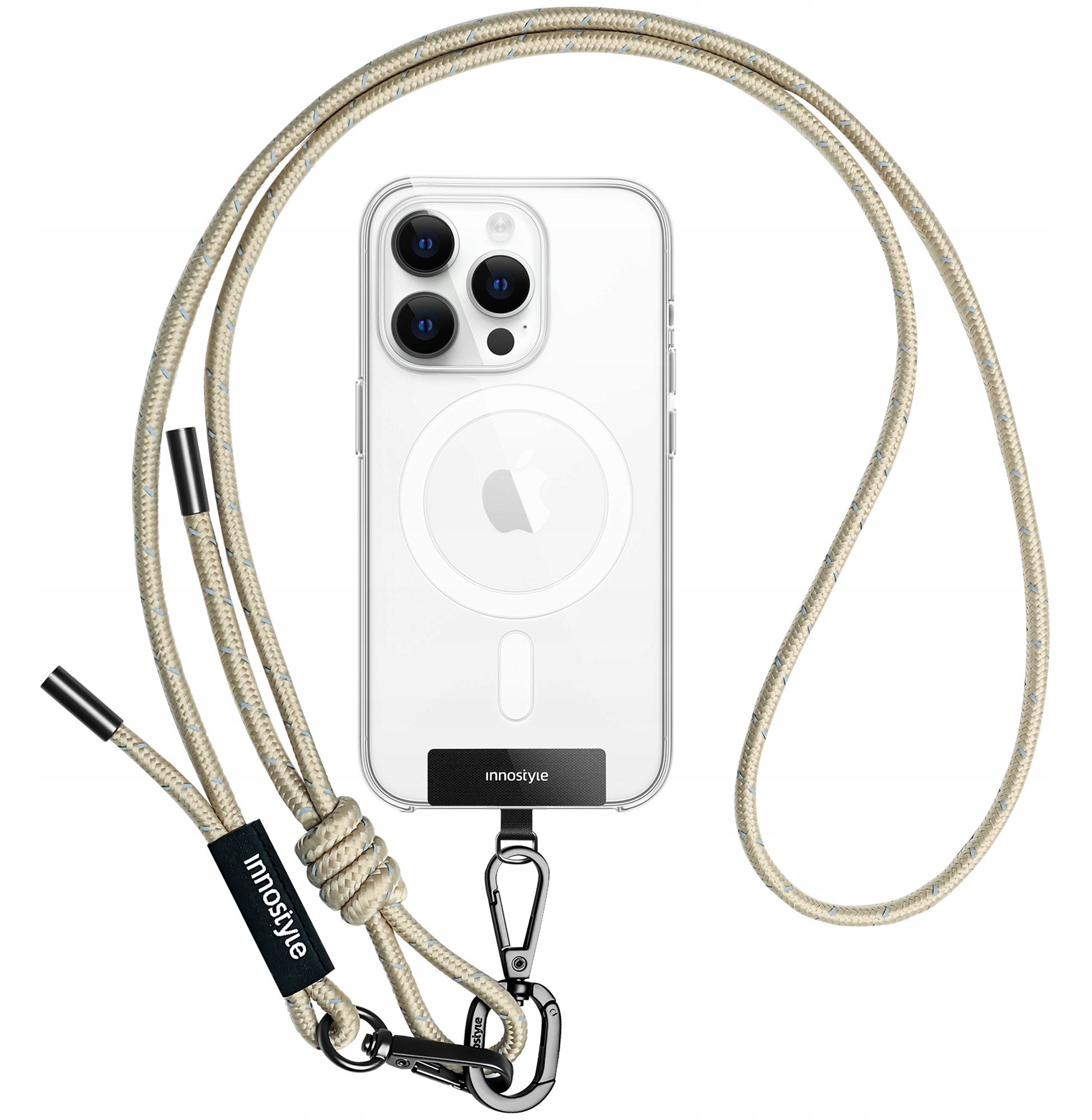 INNOSTYLE SMYCZ DO TELEFONU NA SZYJE WKŁADKA CROSSBODY MOCNA KHAKI 6MM