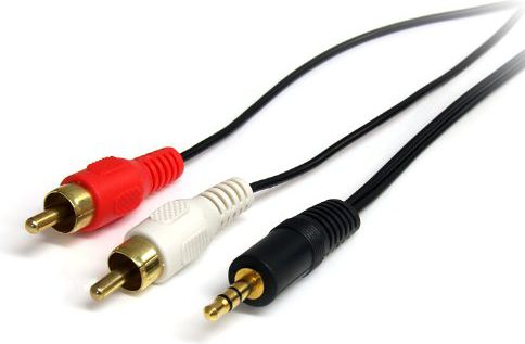 Kabel StarTech Jack 3.5mm - RCA (Cinch) x2 0.9m czarny (MU3MMRCA)
