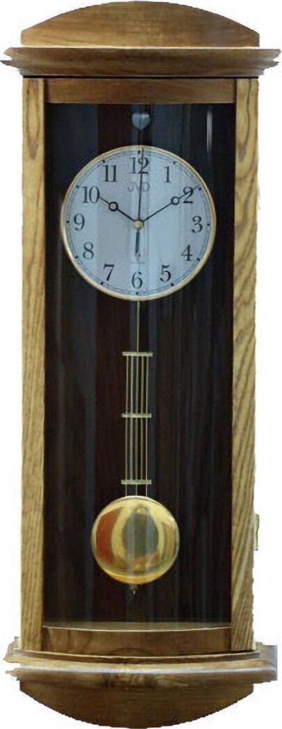 Zegar ścienny JVD NR24020.78 drewniany z kurantaki 68 cm .