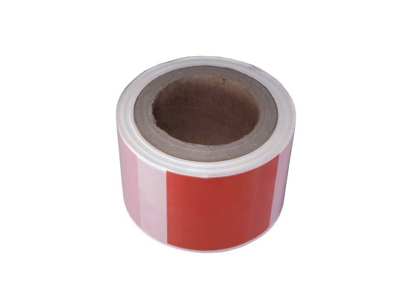 Modeco Taśma ostrzegawcza czerwono biała 80mm x 100m MN-05-605