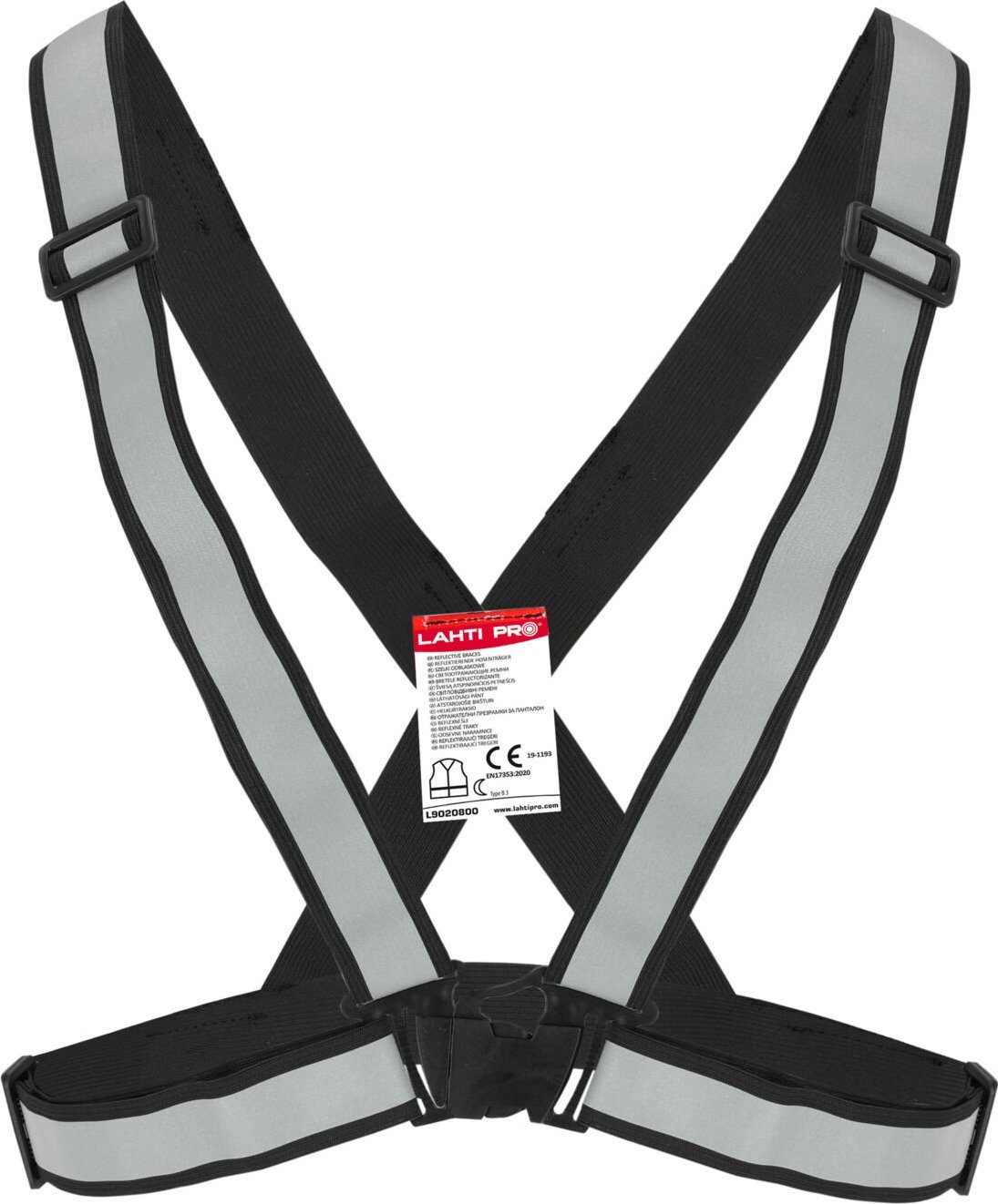 Lahti Pro Szelki odblaskowe elastyczne, czarne, ce, lahti