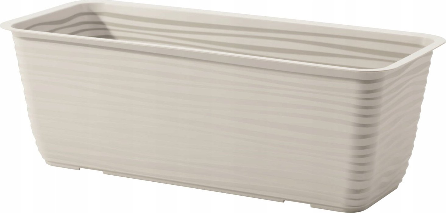 Form-Plastic Skrzynka balkonowa Sahara 3190-055, Doniczka prostokątna 58.5x17 cm, Kolor Jasnoszary, Form-Plastik