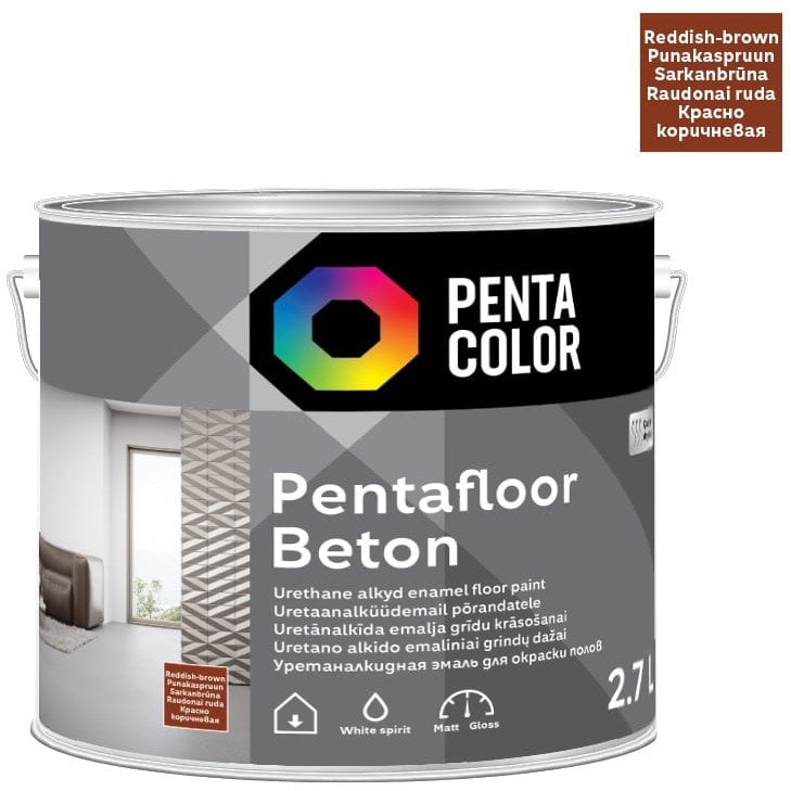 Pentacolor PAINT PENTAFLOOR BETON RED-BROWN 2.7L