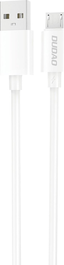 Kabel USB Dudao USB-A - microUSB 1 m Biały (6976625331741)