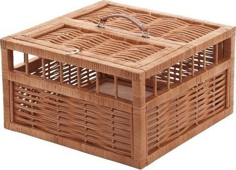 WickerPL Dove Gołębnik wiklinowa klatka na gołębie 41x40 H23 cm