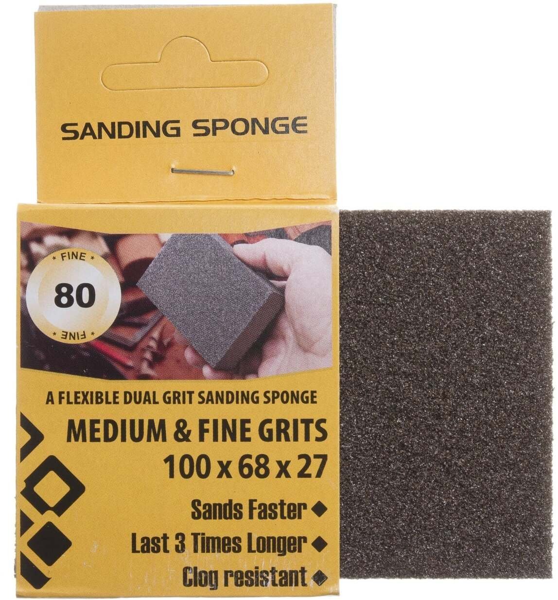 ABRASIVE SPONGE 100X70X25 NO80 ANGLED