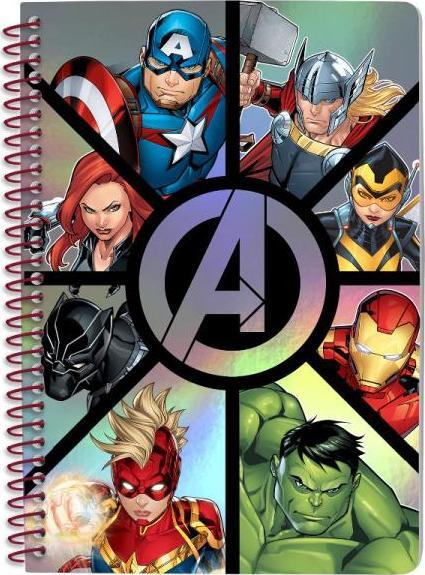 Kids Euroswan NOTATNIK A5 Z METALIZOWANĄ OKŁADKĄ AVENGERS MV15908