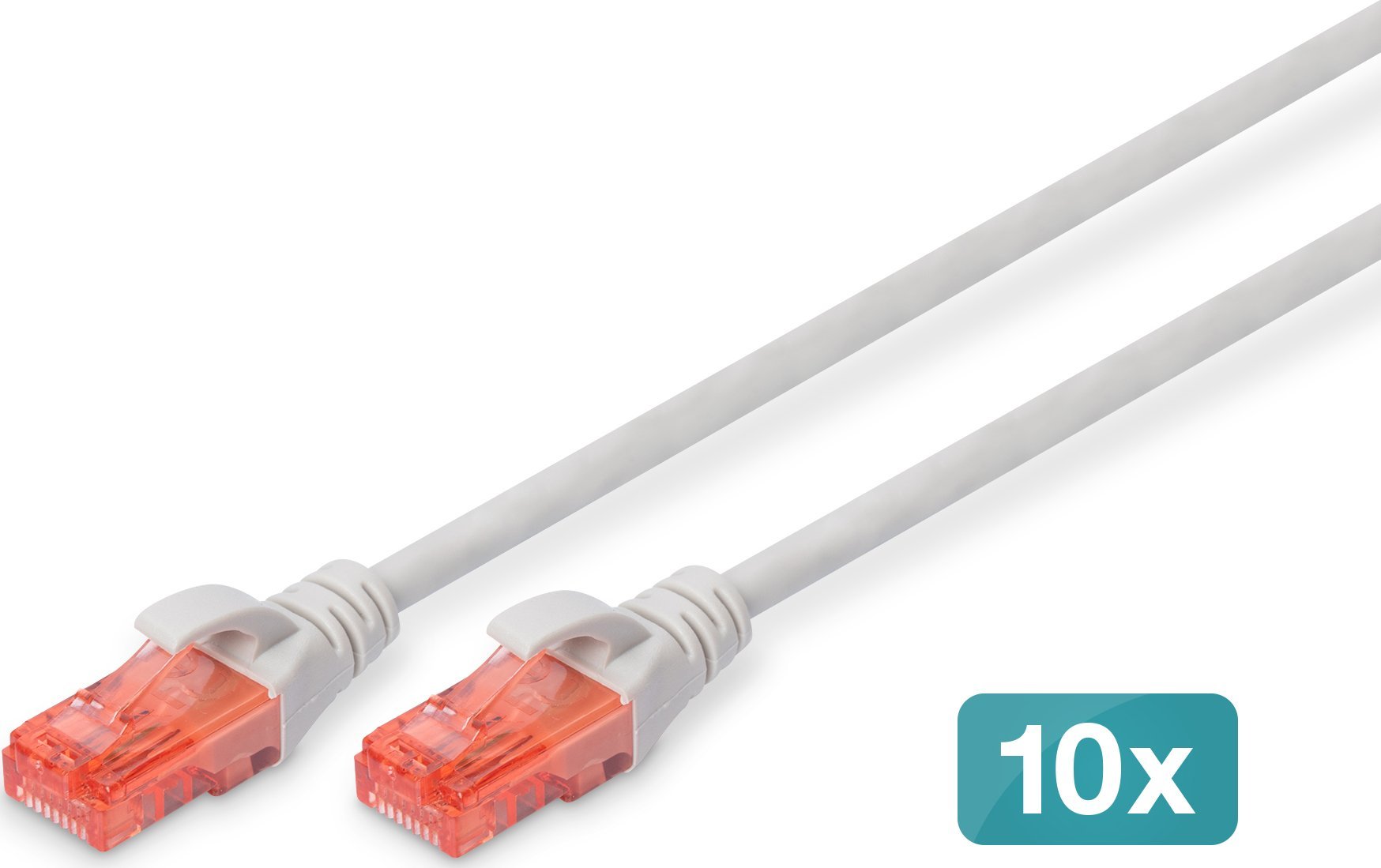 Digitus DIGITUS 10er CAT 6 U/UTP Patchkabel, 0.5m, grau