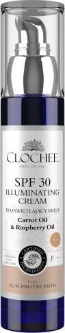 Clochee Krem do twarzy Iluminating Cream SPF30 Carrot Oil&Raspberry Oil rozświetlający 50ml