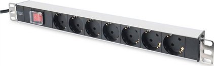 Digitus Aluminum outlet strip with switch | DN-95402 | Sockets quantity 7