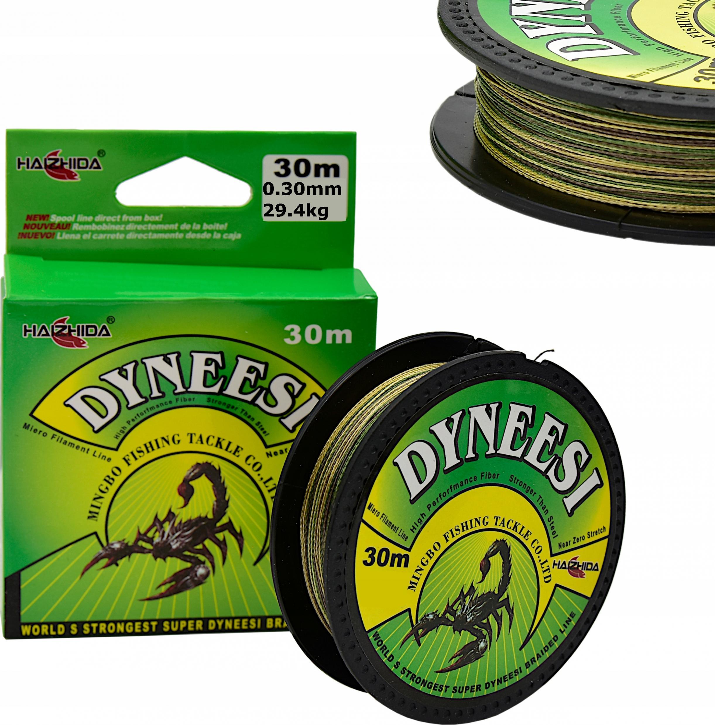 Haizhida Dyneesi Plecionka na Przypon 0,30 mm KOLOROWA 30 m