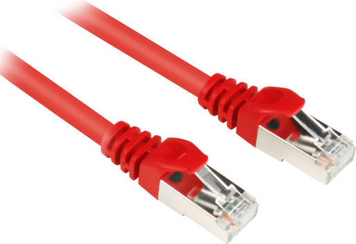 Sharkoon CAT 6 Patchcord SFTP Czerwony 0.25M (4044951014897)