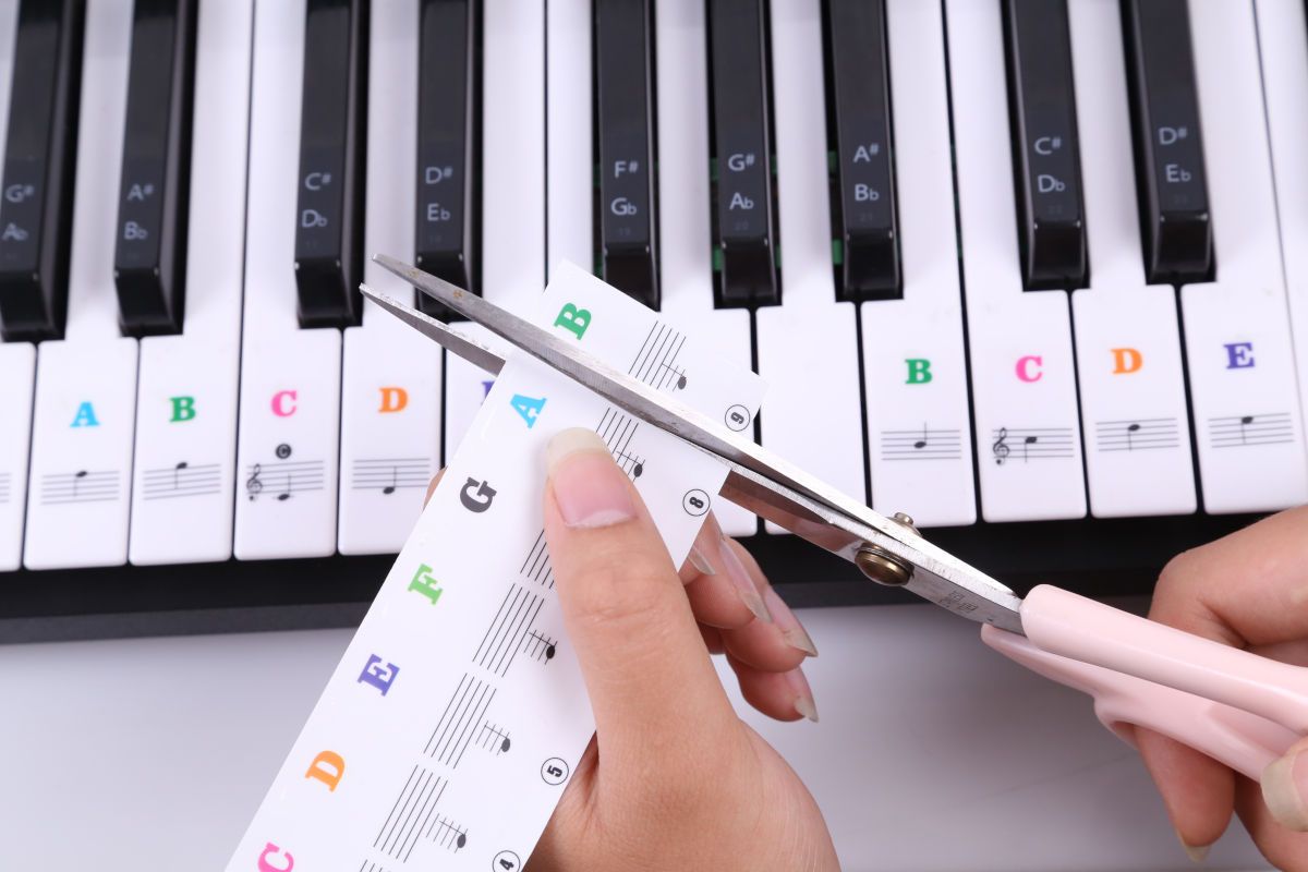 Mozos Mozos PK-STRS nalepki na klawisze nuty kolorowe