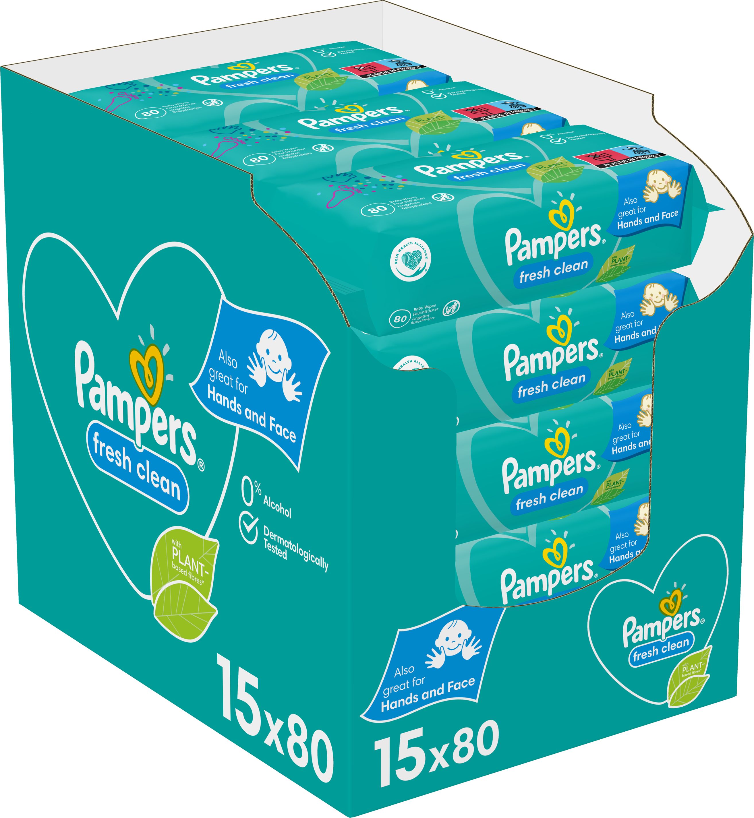 Pampers Chusteczki nawilżane FreshClean 15x80szt. (1200 szt.)