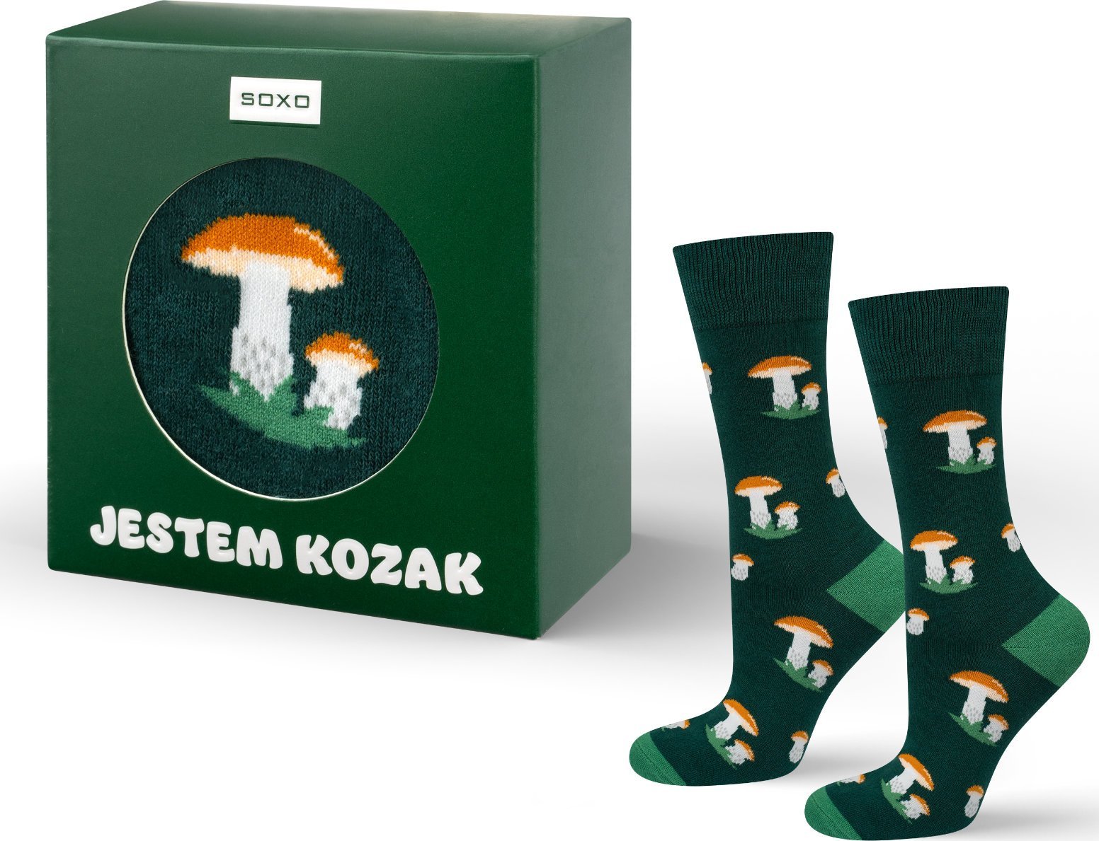 Soxo Kolorowe Męskie Skarpetki SOXO Jestem kozak w opakowaniu 4045