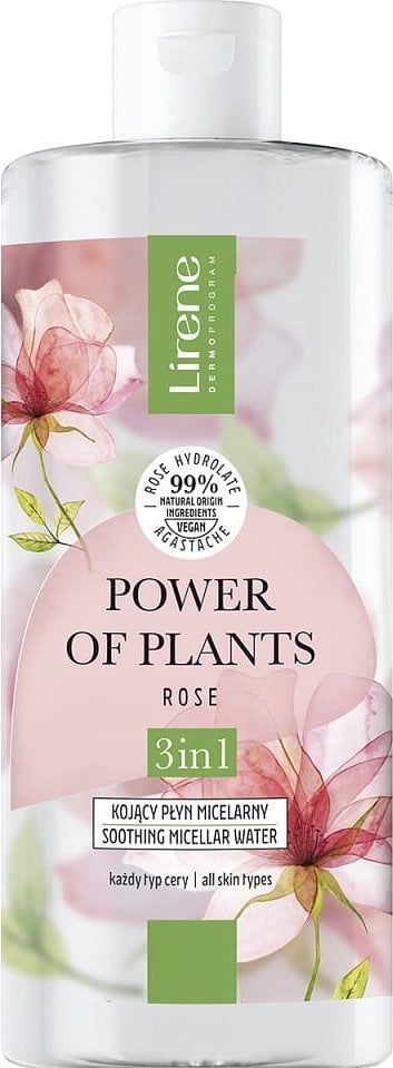 Lirene Power of Plants Kojący płyn micelarny 3w1 Róża 400ml