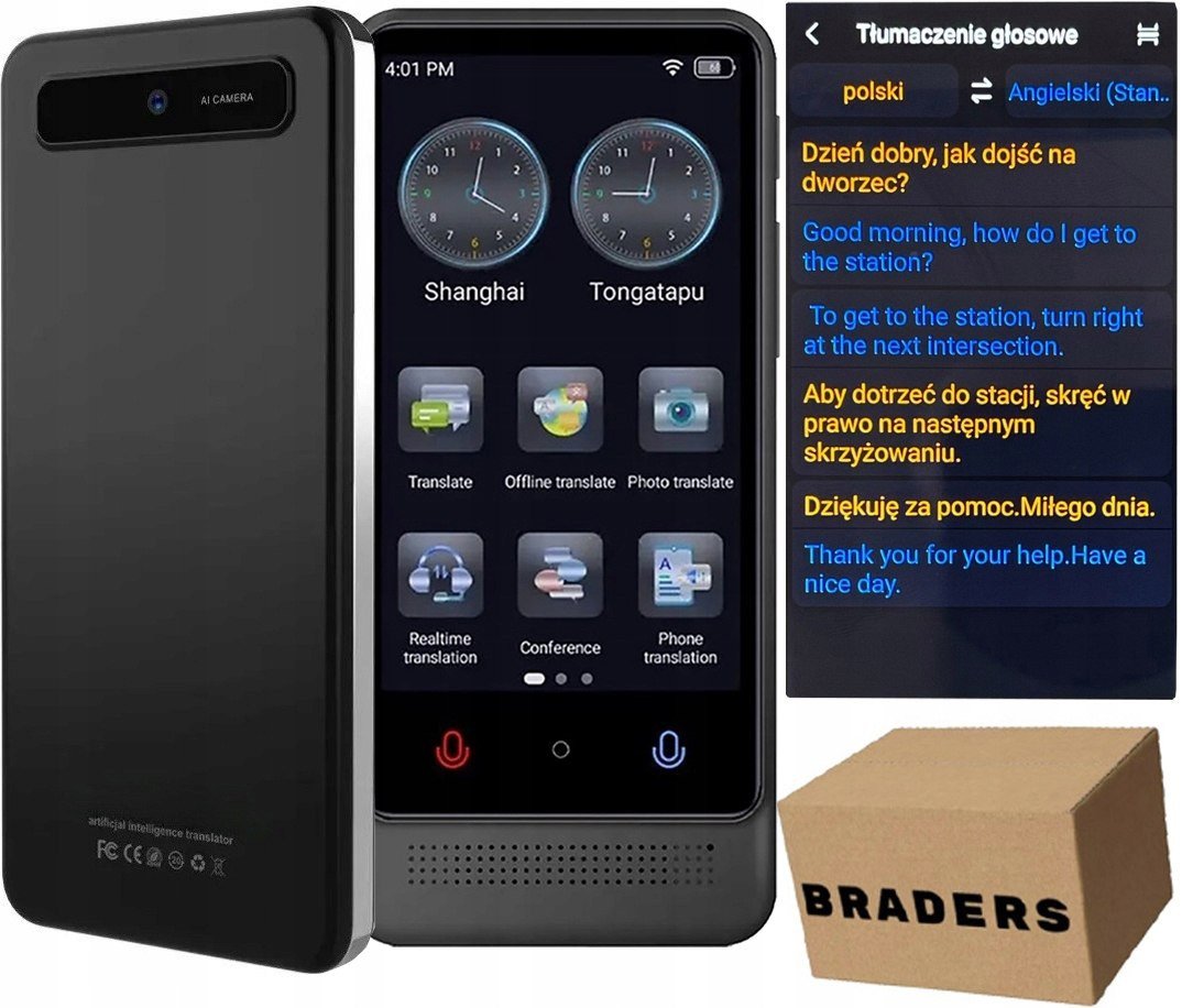 Nowoczesny Translator Tłumacz online bez internetu - Menu PL, 136 języków