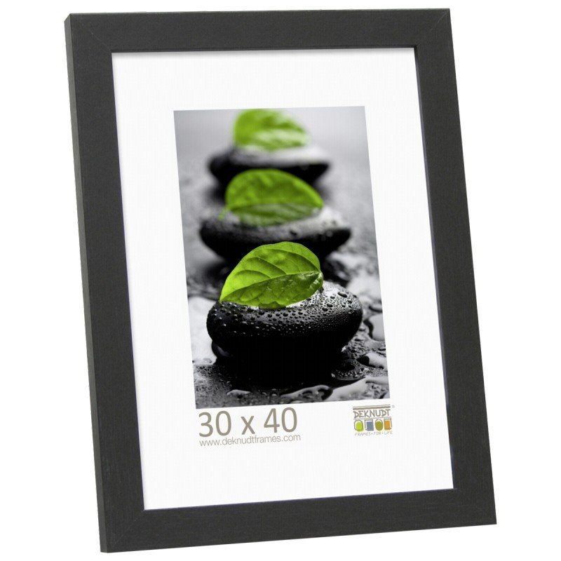 Ramka Deknudt 30x40, drewniana, czarna