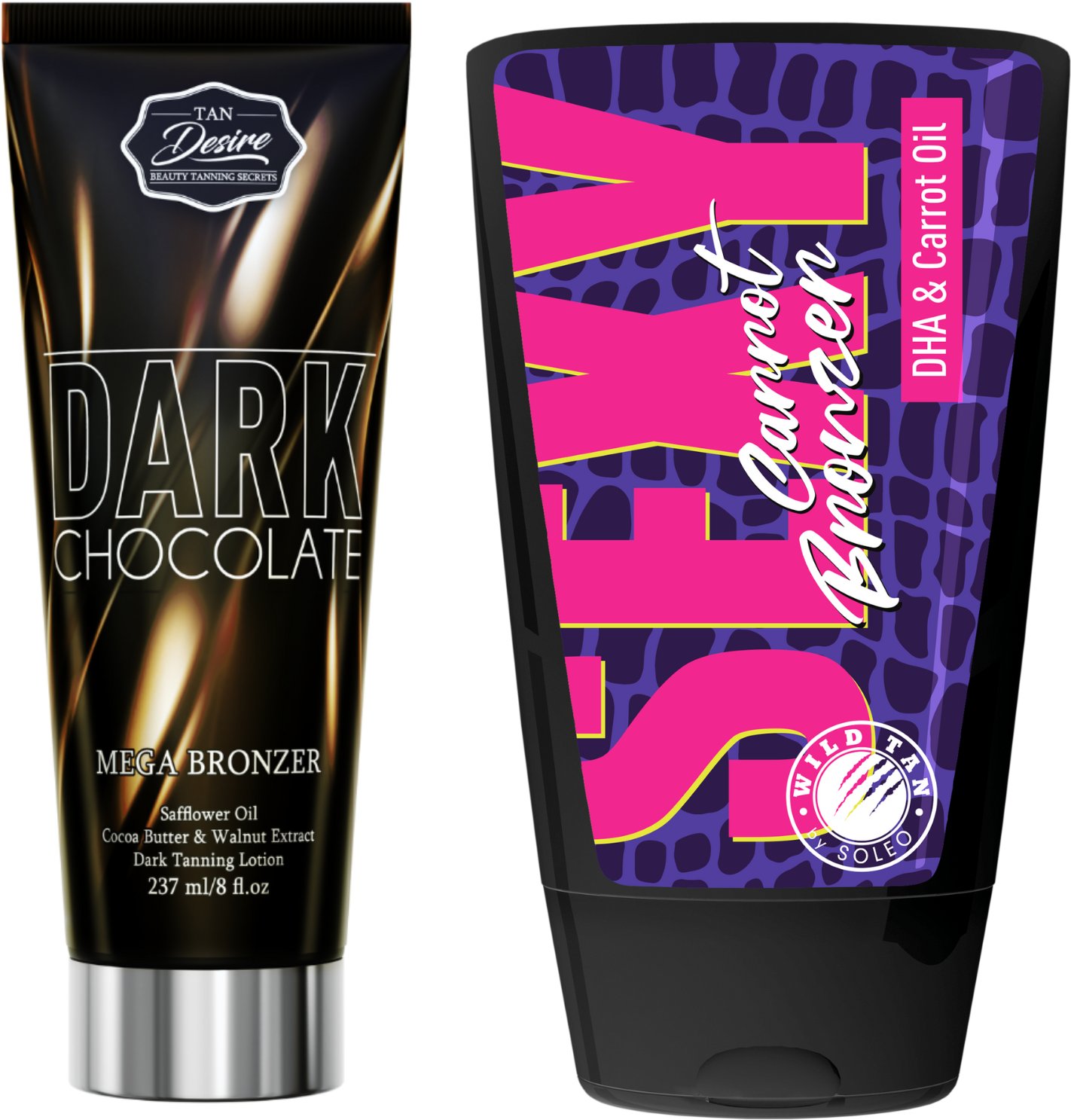 Tan Desire Dark Chocolate + Wild Tan Sexy Carrot Gratis