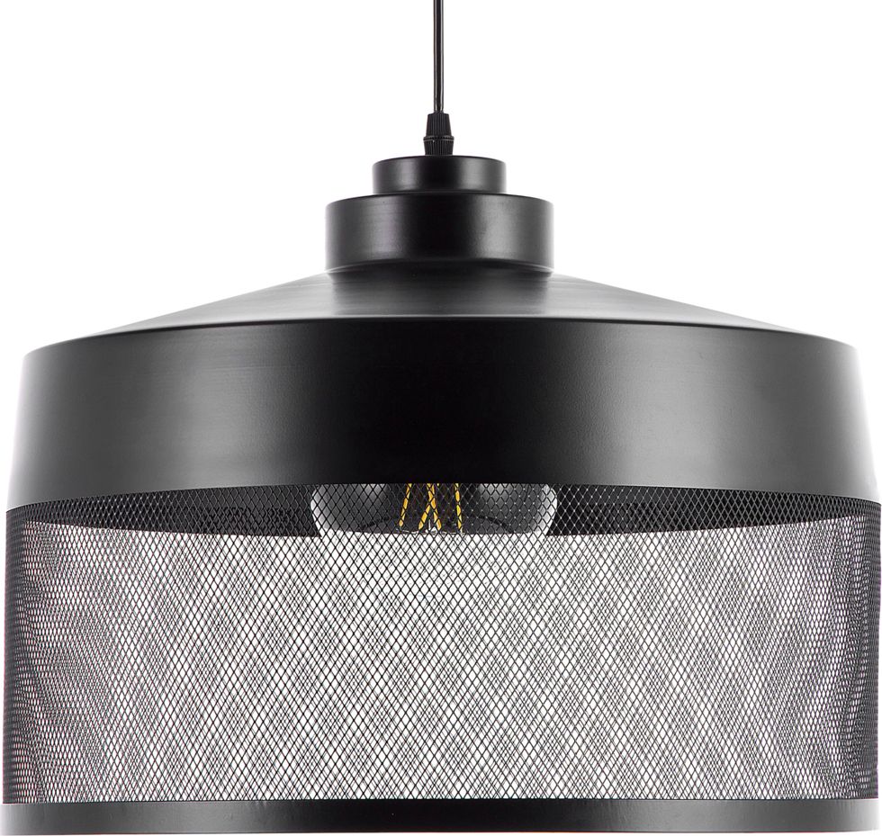 Lampa wisząca Beliani Lampa wisząca metalowa czarna CARDENER