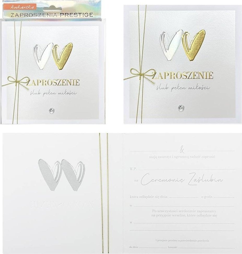 Zaproszenie Ślub 5szt