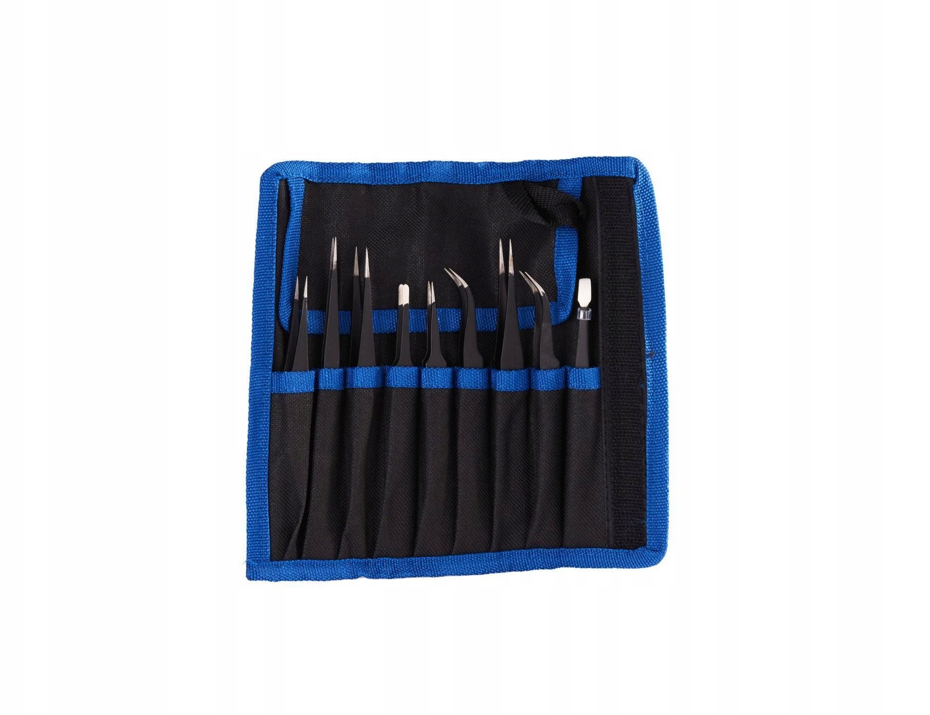 Zestaw pęset precyzyjnych metalowych 9szt (100)