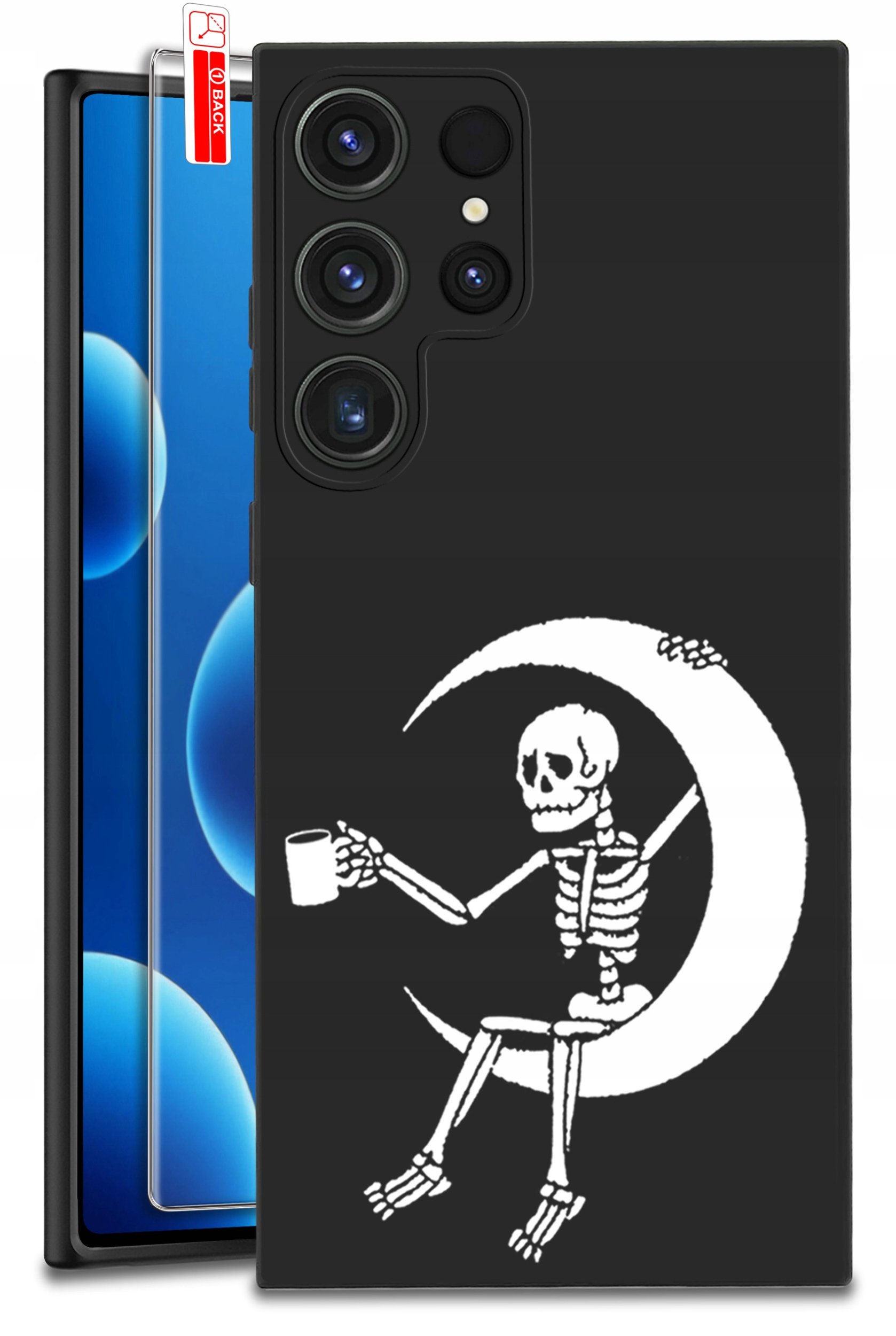 ETUI do Samsung Galaxy S25 Ultra WZORY | SILIKONOWE MATT CASE + SZKŁO 9H