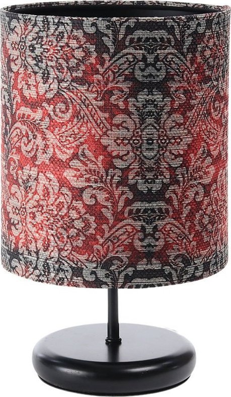 Lampa stołowa Lumes Czerwona lampka nocna z ozdobnym abażurem - S376-Ardela