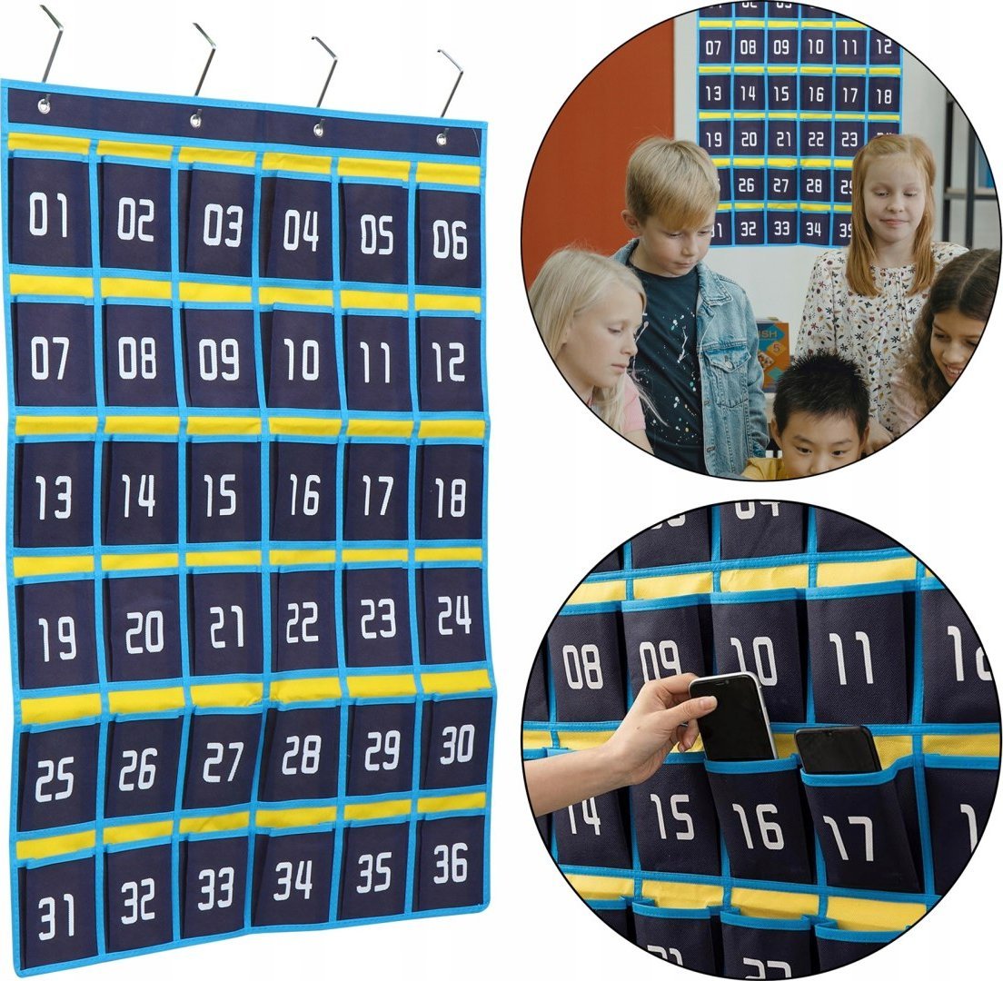 Organizer na Telefony Braders - Kieszenie z Numerami do Biura i Klasy