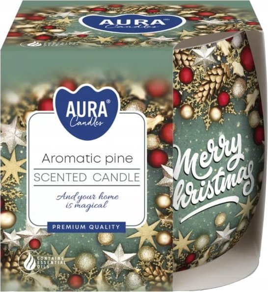 Świeca zapachowa w słoiku Pachnąca sosna 9,9x7cm do 28h palenia