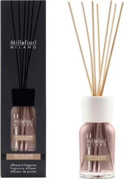 Dyfuzor zapachowy Grupa Zachodnia MM MILLEFIORI MILANO Pałeczki zapachowe 250 ml Silk & Rice Powder