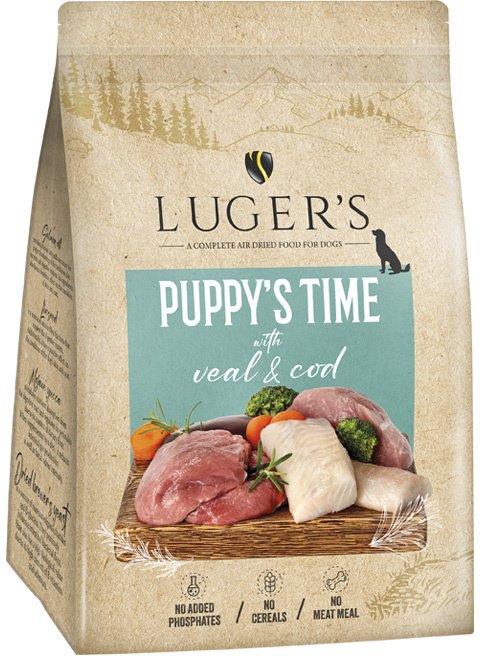 Lugers Puppy's Time karma suszona dla psa szczeniaka cielęcina i dorsz 3 kg
