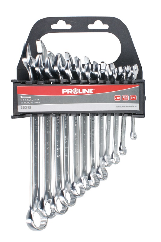 Pro-Line Zestaw kluczy płasko-oczkowych 6-22mm 12szt. (35312)