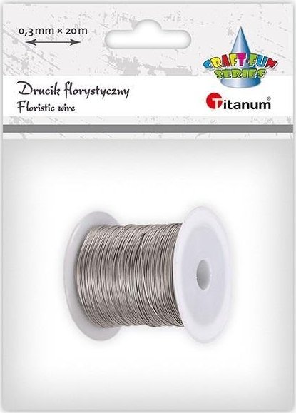 Drucik florystyczny 0,3mm 20m srebrny