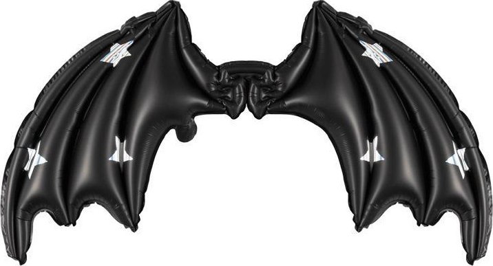 Balon foliowy Skrzydła Nietoperza 85x50cm czarne